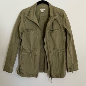 Jcrew Lightweight Military Army Jacket XS pockets and cinched waist